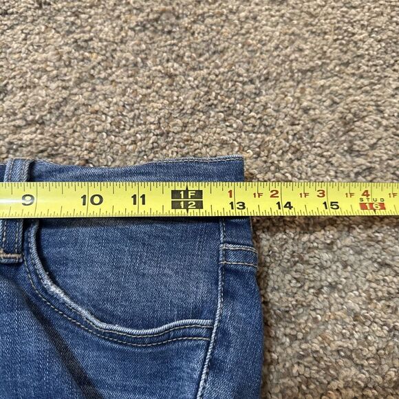 FLYING MONKEY Shorts 26 Cut off Distressed Mid Rise Denim Bermuda Modest - Picture 6 of 11